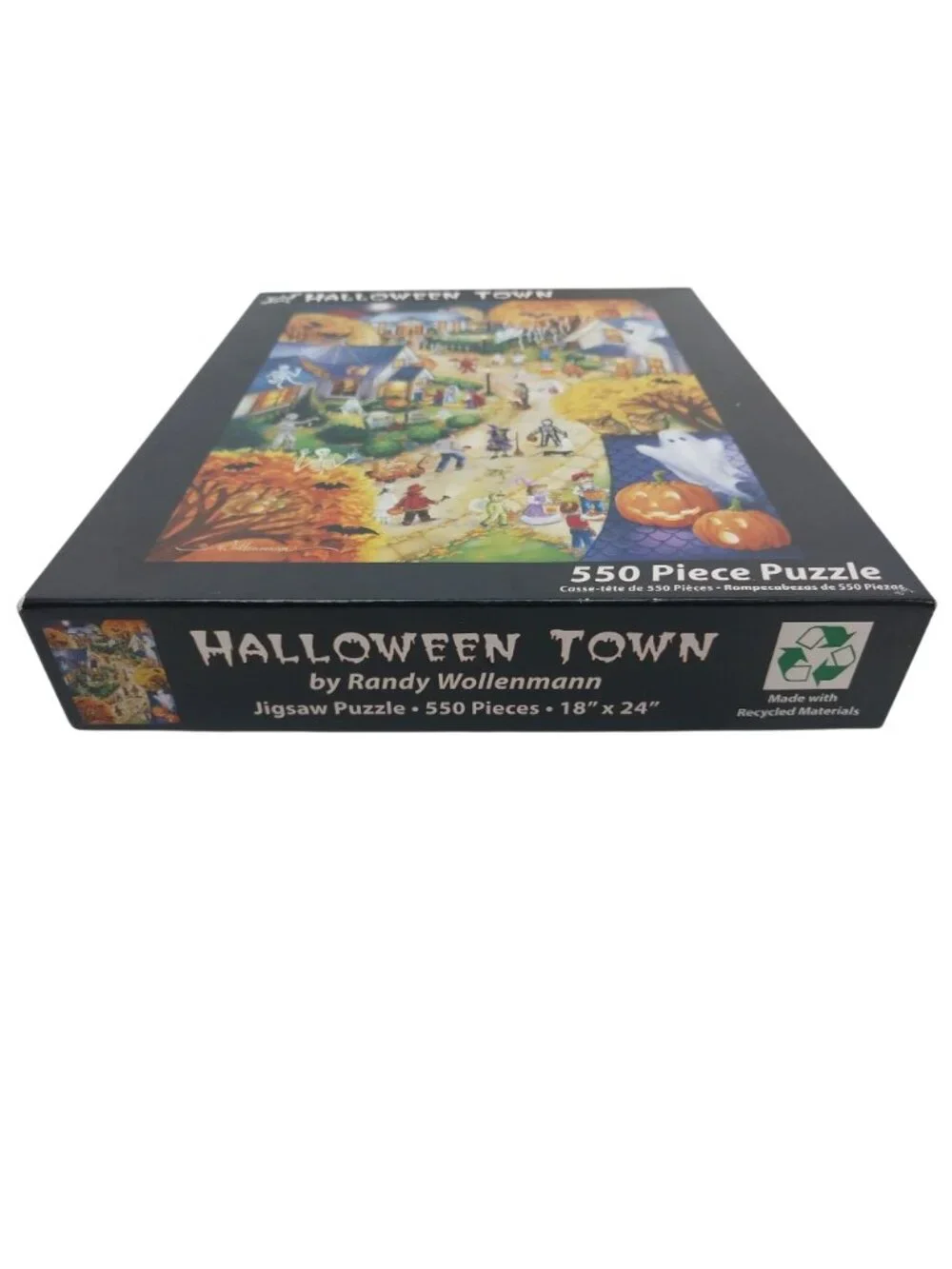 Halloween Town 550 Piece Jigsaw Puzzle By Randy Wollenmann Recycled Materials